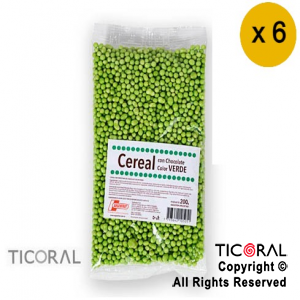 CEREAL CHOCOLATE COLOR VERDE  X 6 paquetes X200GR ARGENFRUT